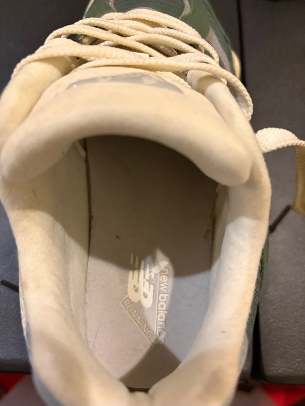 New Balance Kids Sneakers in Green and Cream
